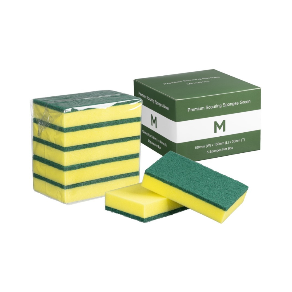Premium Scouring Sponges - Yellow/Green