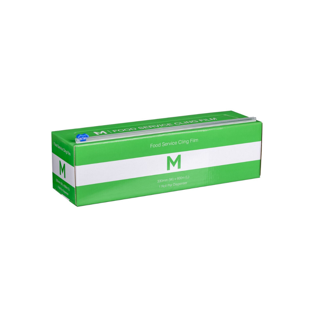 Premium Cling Film Dispenser - Clear, 330mm x 600m x 9mu (6)