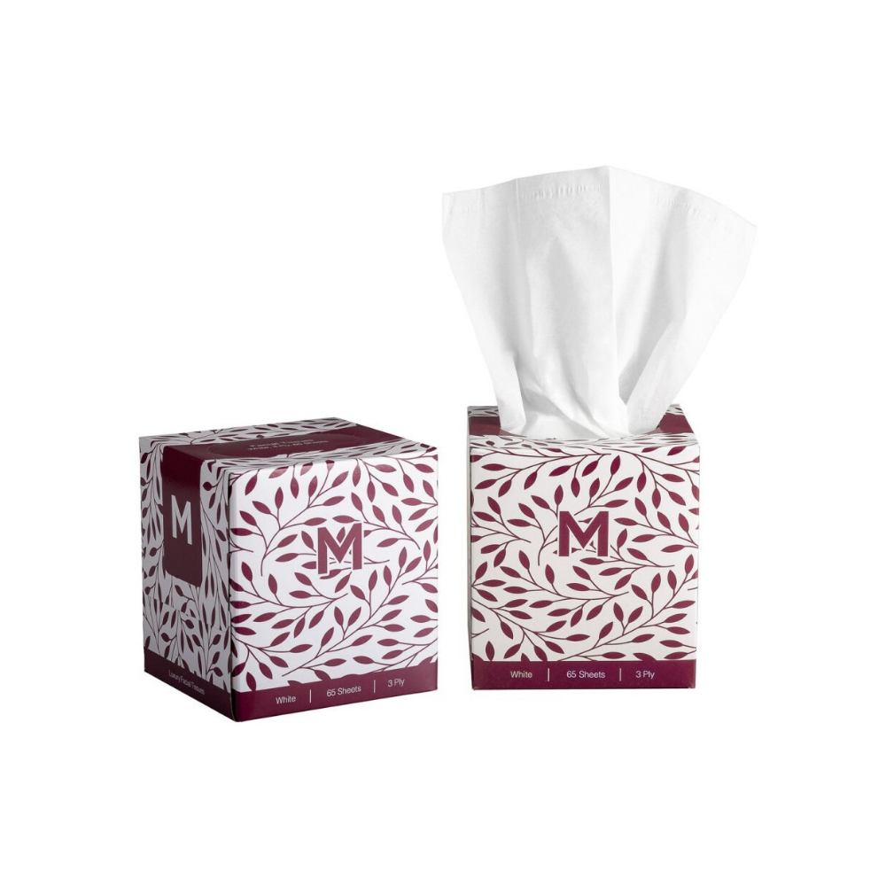 Cube Facial Tissues - 3 Ply, 65 Sheets