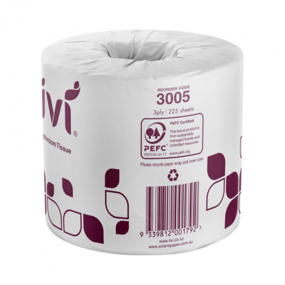 Livi Impressa 3ply 225 Sheet Toilet Tissue