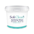 Soft Clean Sanitising Wipes Tub 160x150mm