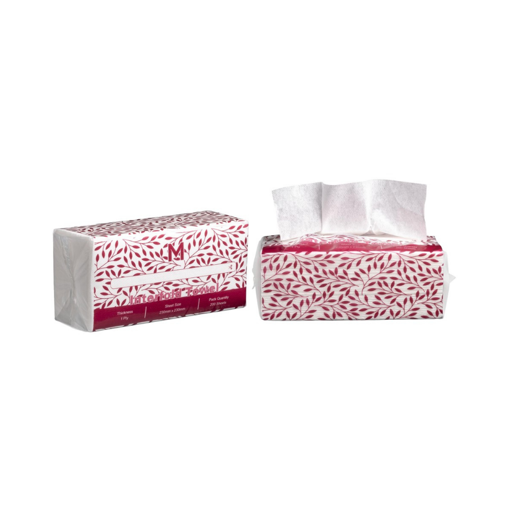 Luxury TAD Interfold Paper Towel - White, 230mm x 230mm, 1 Ply, FSC® Mix (3000)